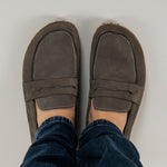 Women's Gray Penny Loafers