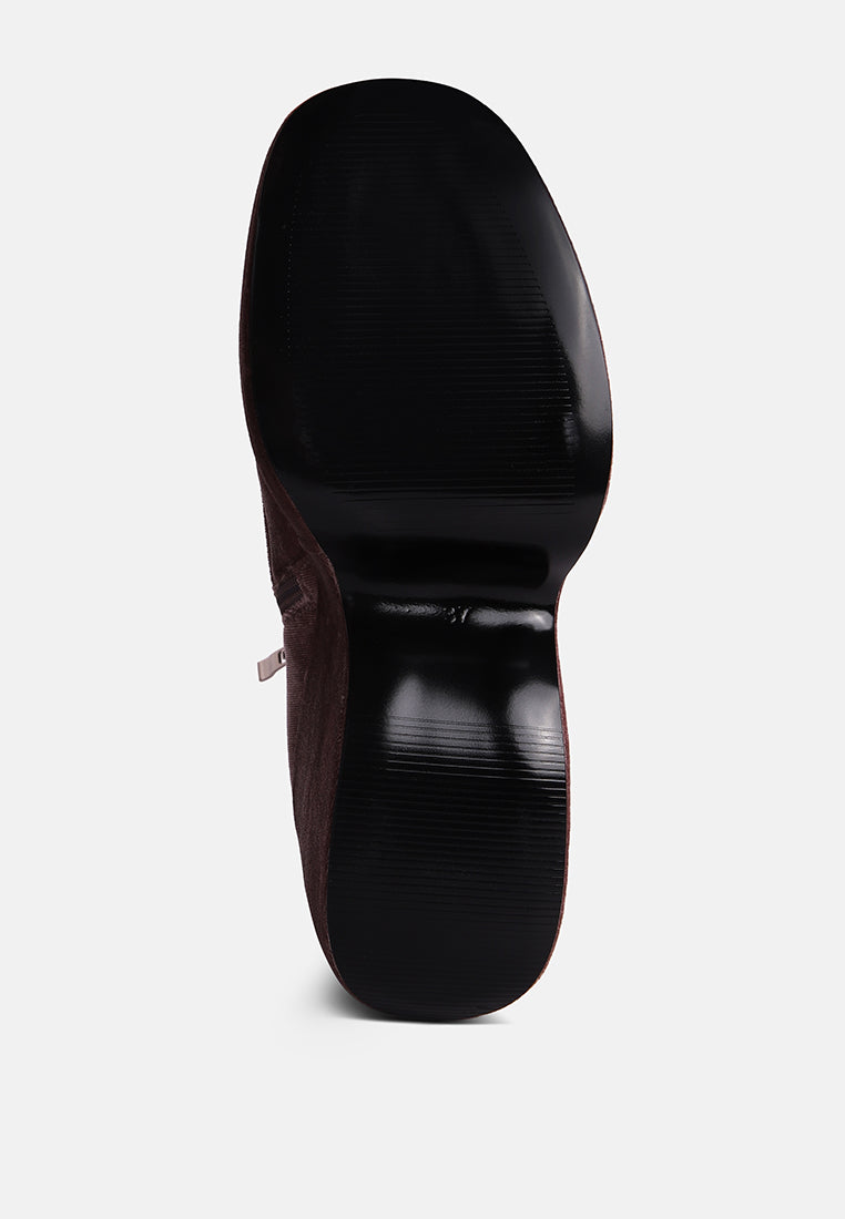 Ashcan High Platform Velvet Ankle Boots