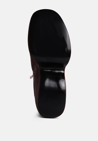 Ashcan High Platform Velvet Ankle Boots