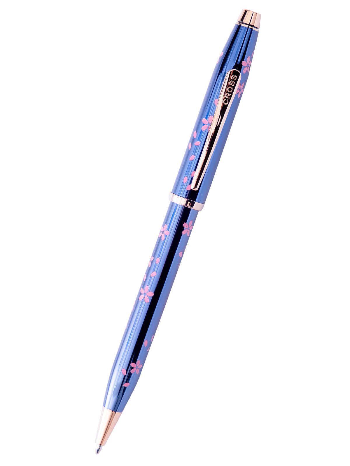 Century® II Cherry Blossom Translucent Blue Lacquer Ballpoint Pen - By Baano