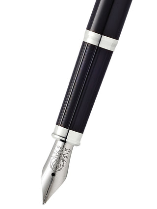 Century® II Black Lacquer Fine Nib Fountain Pen - By Baano