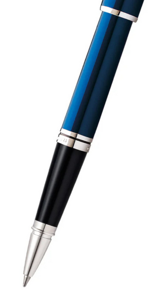 Coventry Blue Lacquer Rollerball Pen - By Baano