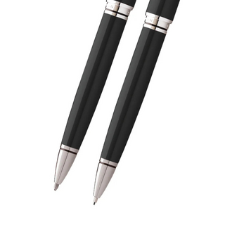 Coventry Black Lacquer Pen and Pencil Gift Set - By Baano