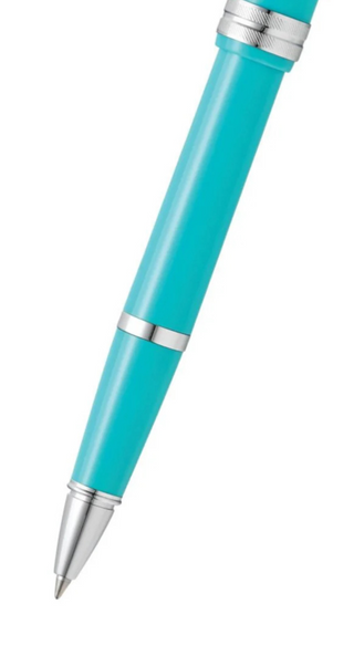 Bailey Light™ Polished Teal Resin Rollerball Pen - By Baano