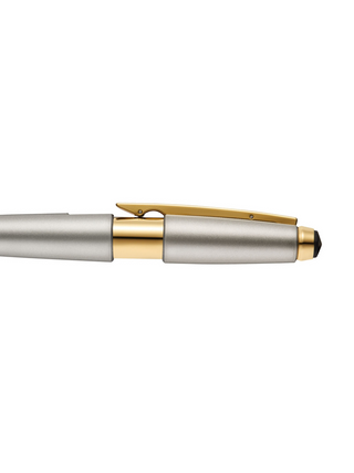 Edge™ Sonic Titanium Lacquer with Gold PVD Appointments Selectip® Rollerball Pen - By Baano