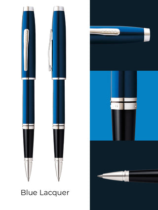 Coventry Blue Lacquer Rollerball Pen - By Baano