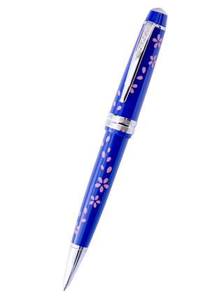 Bailey Light™ Cherry Blossom Glossy Blue Resin Ballpoint Pen - By Baano