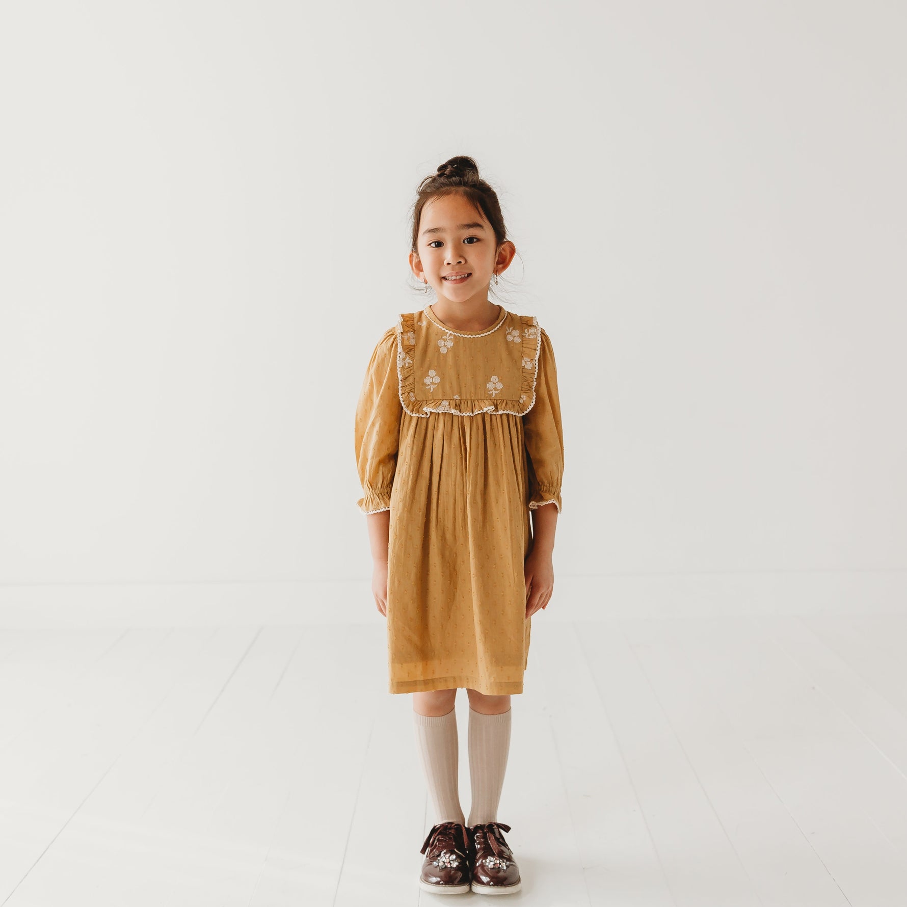 Dobby Delight Golden Hour Dress - By Baano