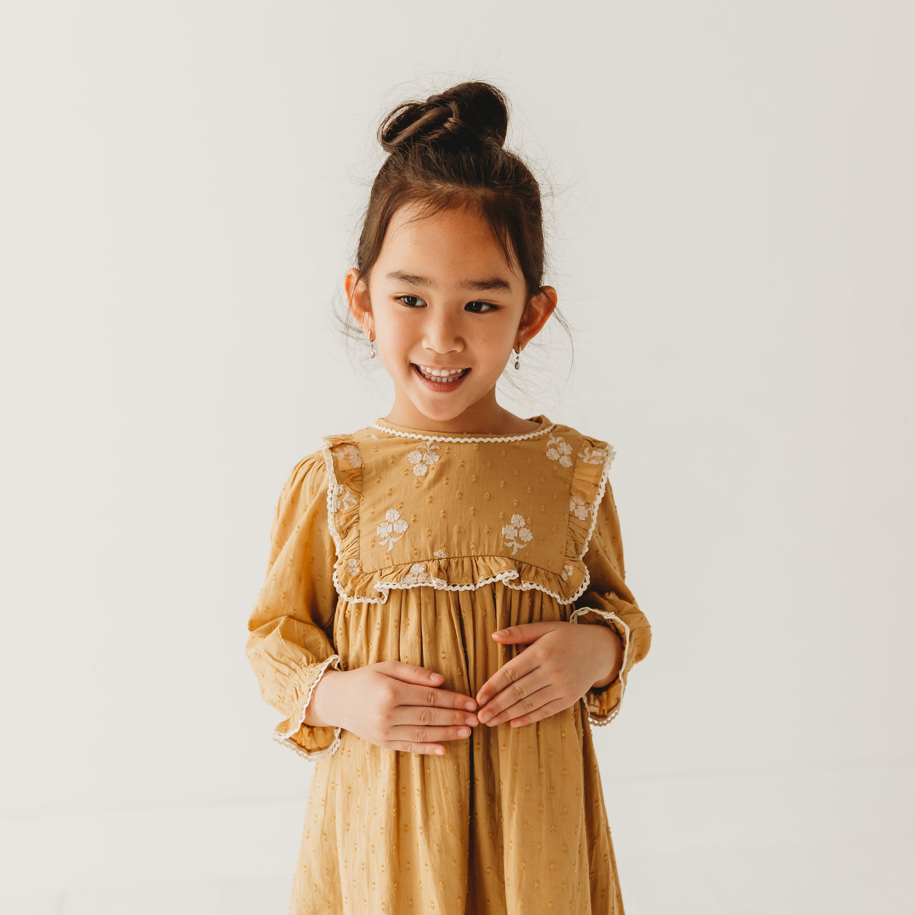 Dobby Delight Golden Hour Dress - By Baano