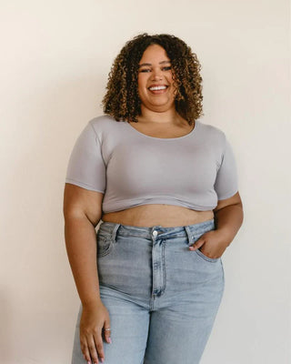 Crew Neck Boyfriend Halftee - By Baano