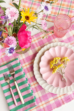 Abigail Plaid Placemat in Bubblegum