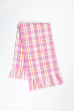 Abigail Plaid Kitchen Towel in Bubblegum and Peach