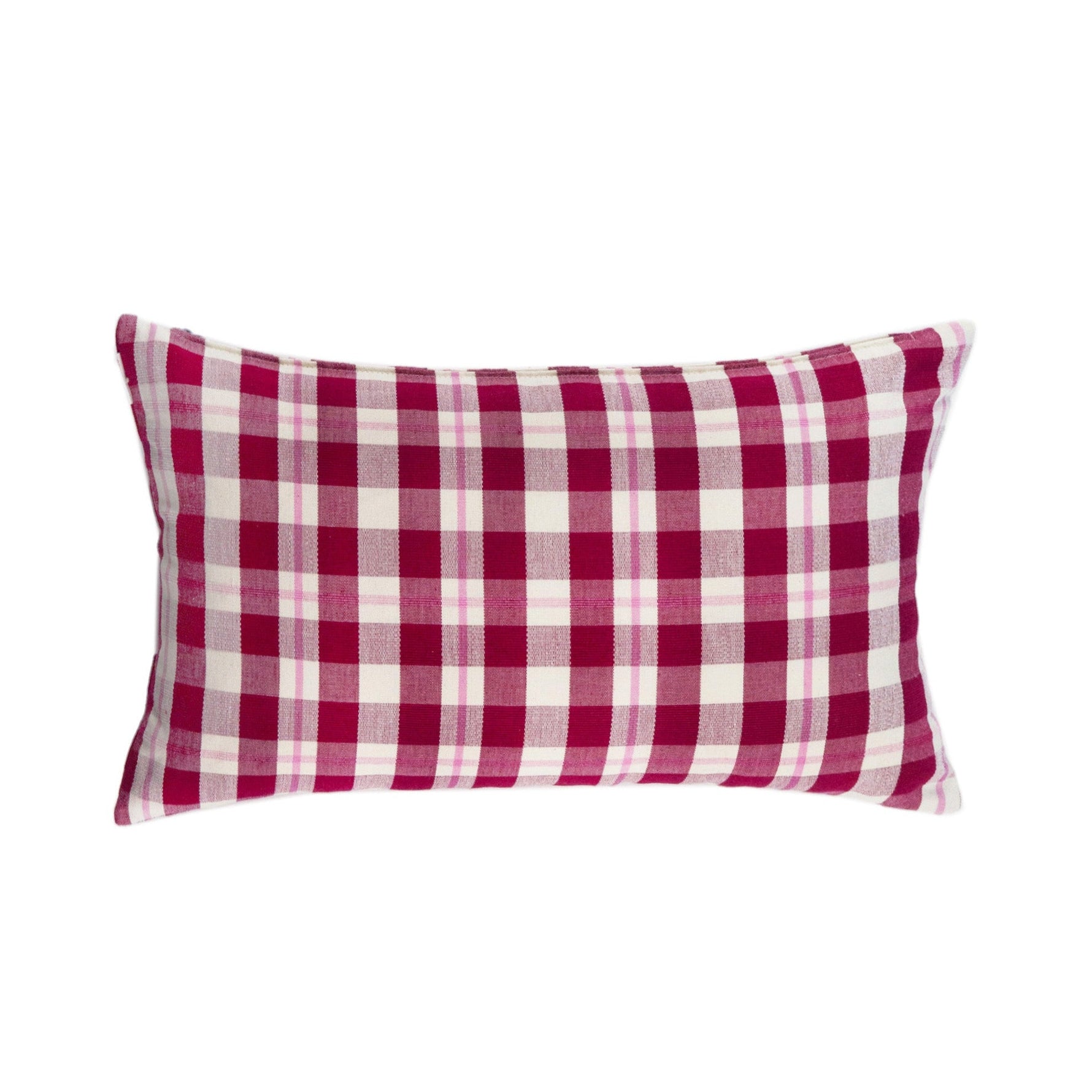 Abigail Cranberry Plaid Pillows
