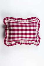 Abigail Cranberry Plaid Pillows
