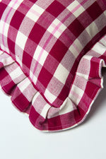 Abigail Cranberry Plaid Pillows