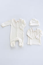 Alex Ecru Organic Cotton Newborn Coming Home Set (10 pcs) - By Baano
