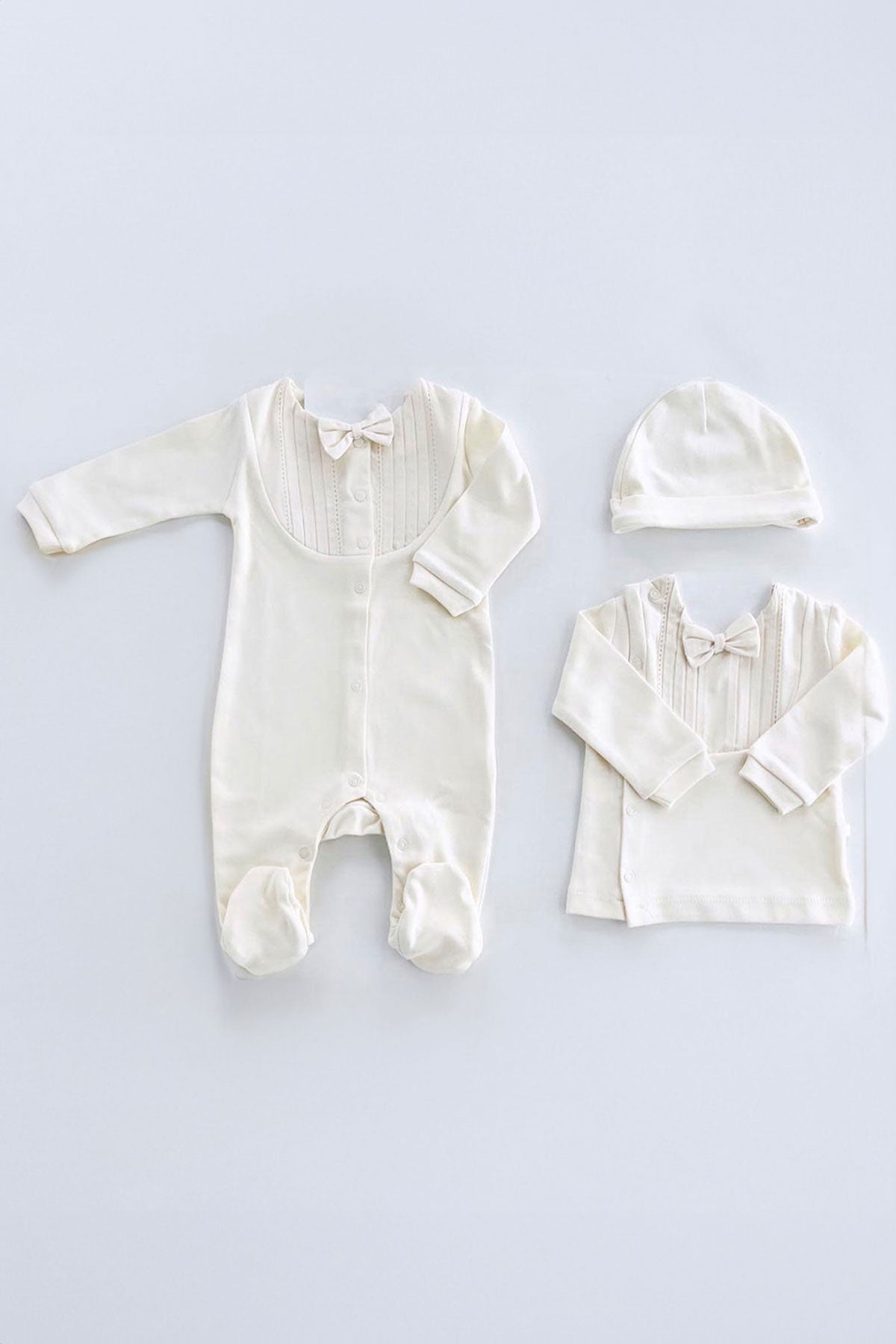 Alex Ecru Organic Cotton Newborn Coming Home Set (10 pcs) - By Baano