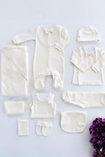 Alex Ecru Organic Cotton Newborn Coming Home Set (10 pcs) - By Baano