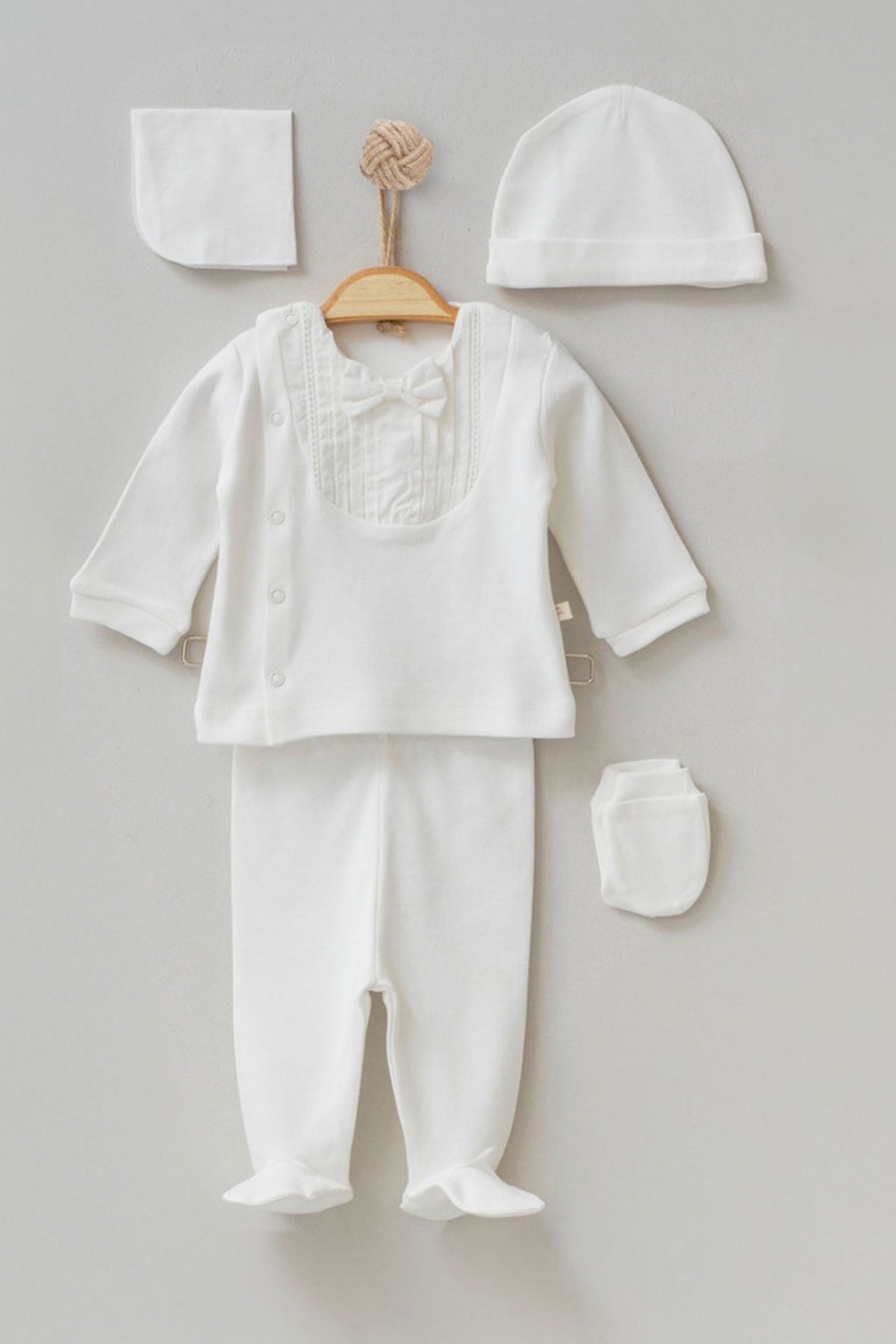 Alex White Newborn Coming Home Set (10 Pcs) - By Baano