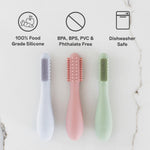Baby-Led™ Toothbrush + Tongue Depressor in Pewter