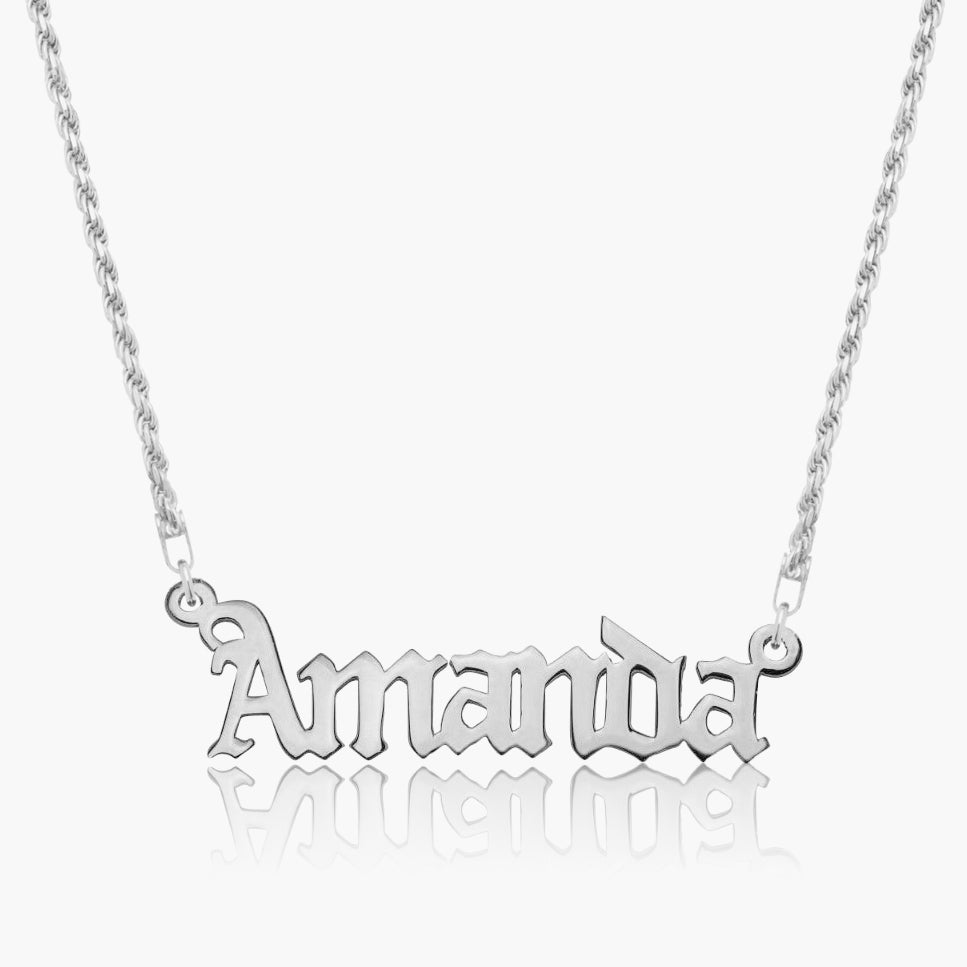 Gothic Name Necklace