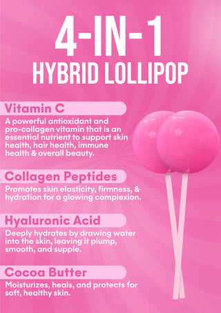 It Girl Beauty Lollipops - Collagen Peptides & Vitamin C Healthy Candy for Skin, Hair, Nails