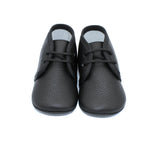 Andres- Black Leather Baby Booties