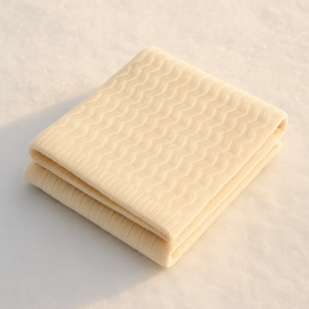 Angora and Wool | Ultra Soft Throw Blanket (solid, beige)
