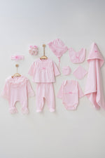 Ann Pink Newborn Coming Home Set (11 Pcs) - By Baano