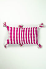 Antigua Pillow - Medium Blue / Fuchsia