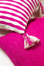 Antigua Pillow - Medium Blue / Fuchsia
