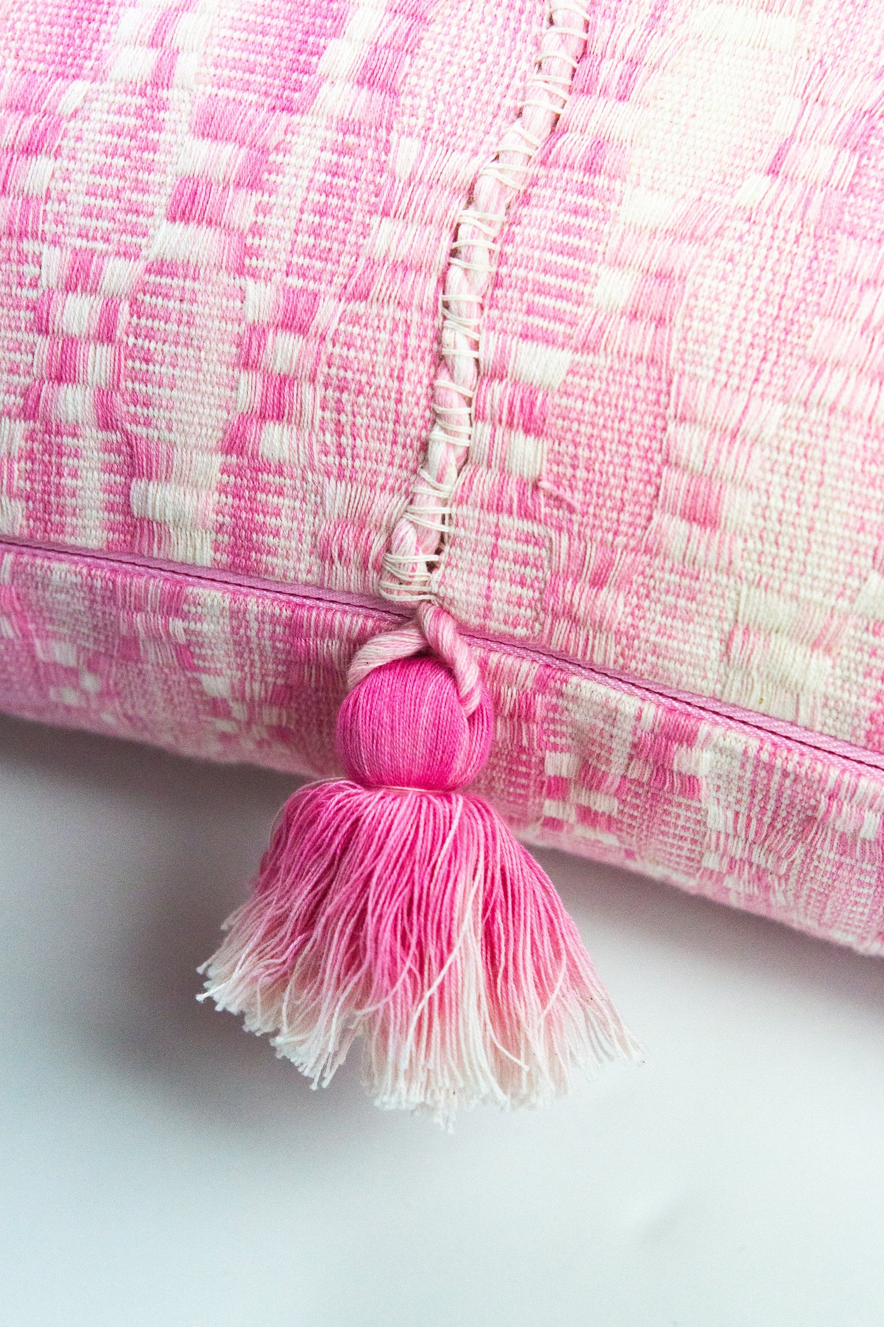 Antigua Pillow- Naturally Dyed Faded Pink