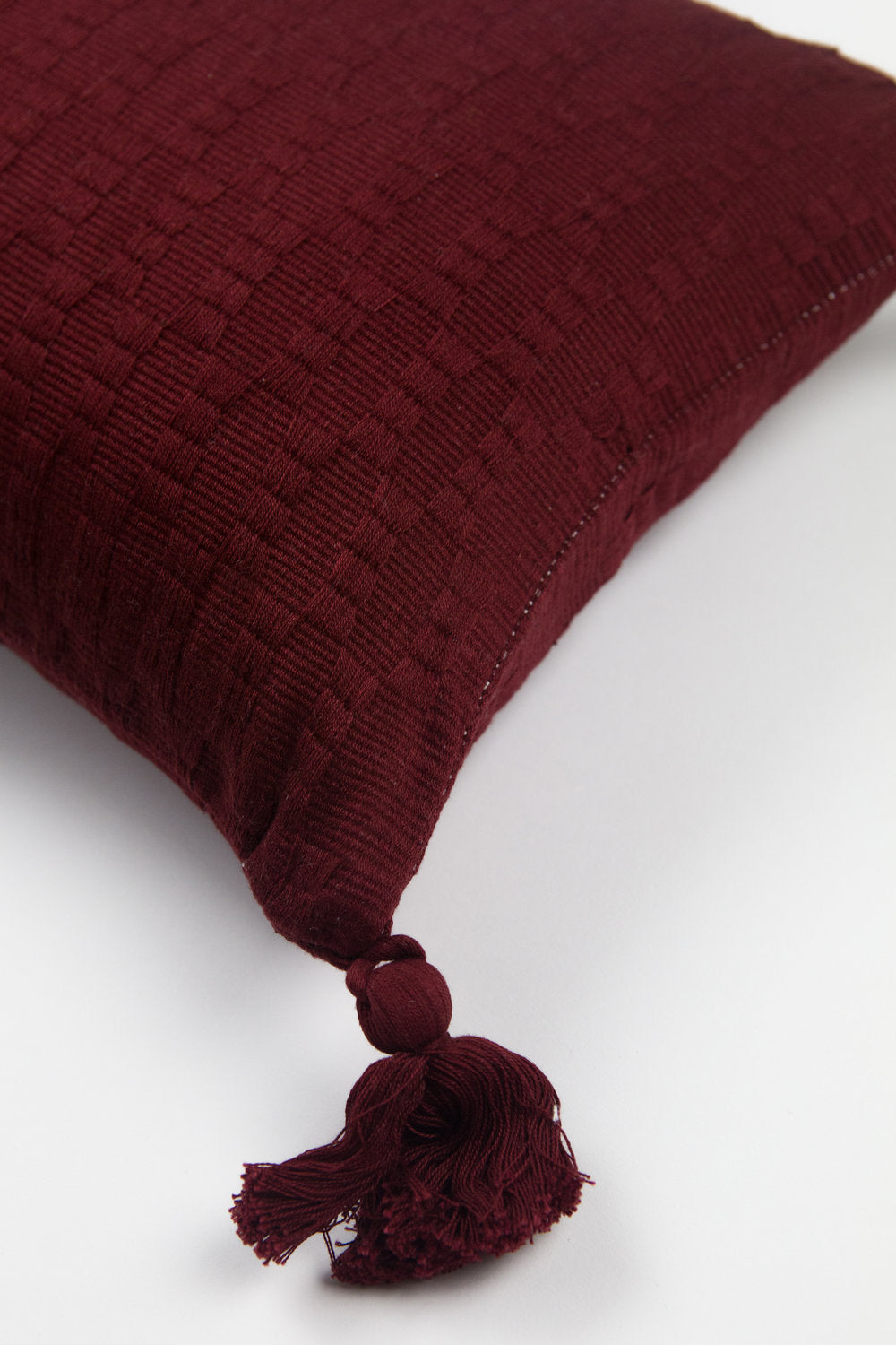 Antigua Pillow - Burgundy Stripe