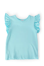 Aqua S/S Ruffle Tee