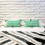 Antigua Pillow - Grass Green Stripe