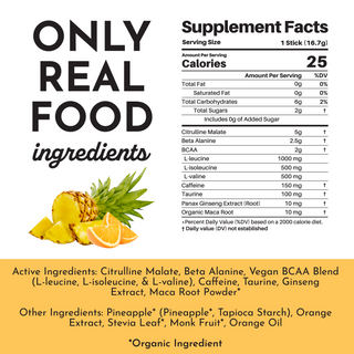 Orange Pineapple Pre-Workout Stick - By Baano