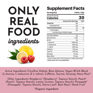 Raspberry Lemonade Pre-Workout Stick - By Baano
