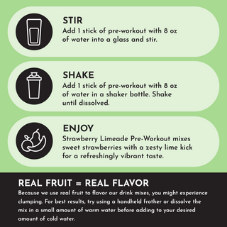 Strawberry Limeade Pre-Workout Stick - By Baano