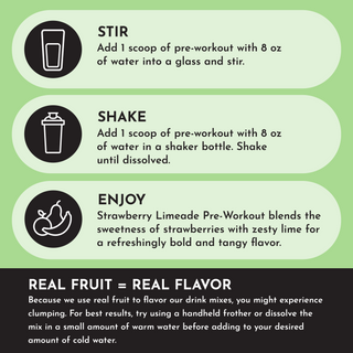 Caffeine-Free Strawberry Limeade Pre-Workout - By Baano