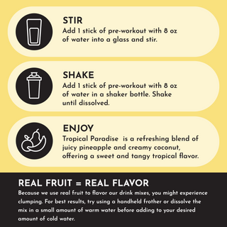 Tropical Paradise Pre-Workout Stick - By Baano