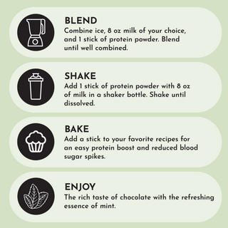 Mint Chocolate Protein Powder Stick - By Baano
