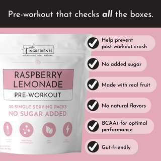 Raspberry Lemonade Pre-Workout Single Serving Packs (20) - By Baano