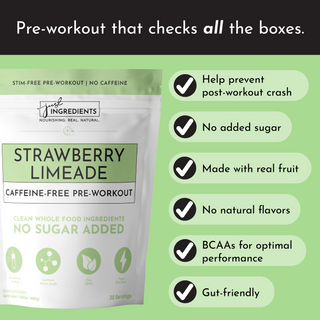 Caffeine-Free Strawberry Limeade Pre-Workout - By Baano