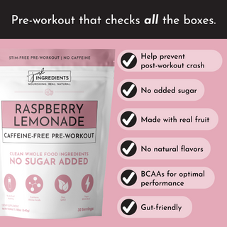 Caffeine Free Raspberry Lemonade Pre-Workout - By Baano