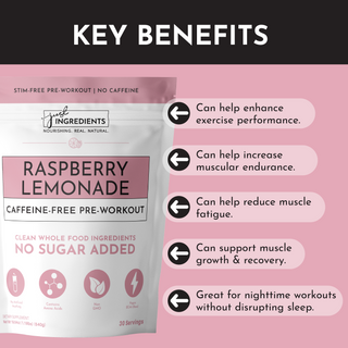 Caffeine Free Raspberry Lemonade Pre-Workout - By Baano