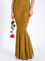 Ulani Gold Burnout Velvet Detail Mesh Maxi Dress Miss Circle