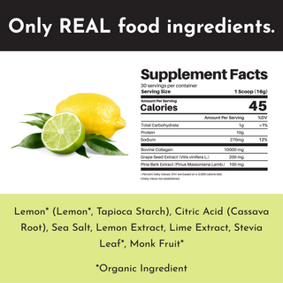 Lemon Lime Collagen Peptides - By Baano