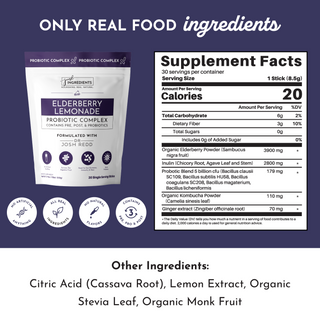 Elderberry Lemonade 3-In-1 Probiotic Complex - By Baano