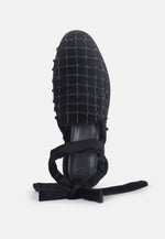 Asante Crisscross Beaded Veil Velvet Mules