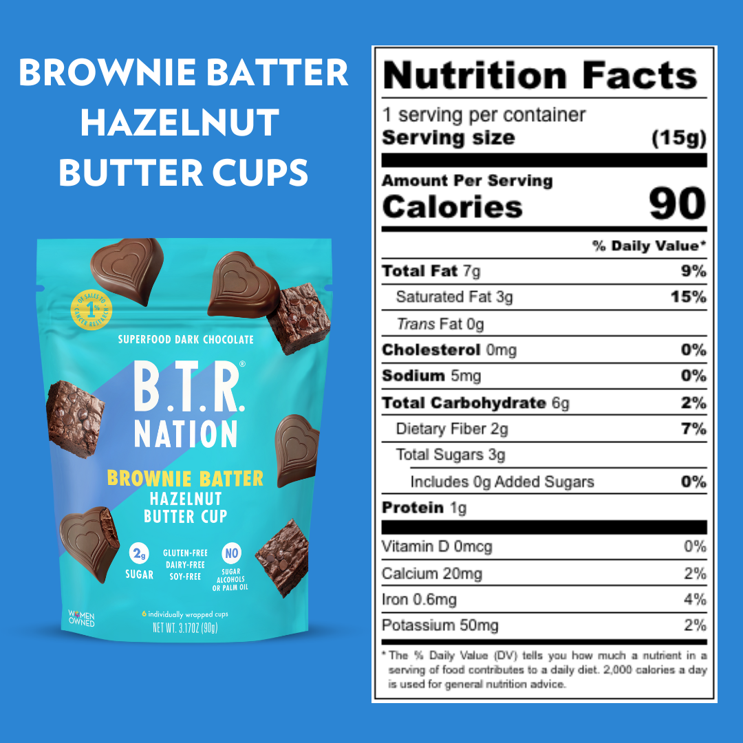 PRE-ORDER: Dark Chocolate Brownie Batter Hazelnut Butter Hearts (3 Bags)